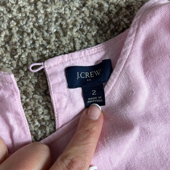 J Crew Linen Blend Ruffle sleeve tiered mini dress - Picture 6 of 8
